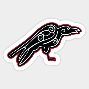 Celtic Inspired Crow Sticker